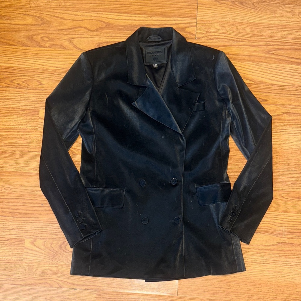 Blank NYC Black Double-Breasted Blazer